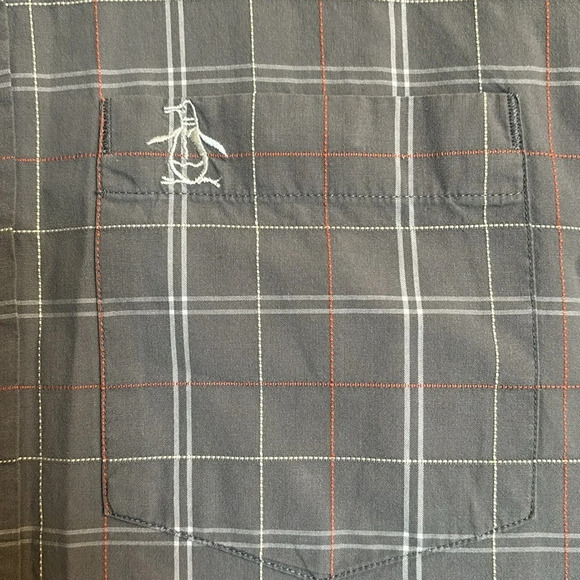 Original Penguin men’s gray long sleeve button down shirt size small - Picture 3 of 9